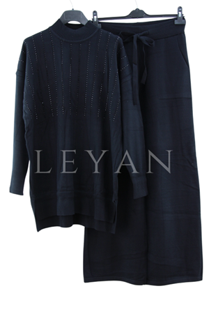 Fuat Gürşen Taş Baskılı Takım- LYN04337 Siyah