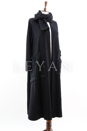 Fuat Gürşen Taş Detaylı Atkılı Kap- LYN04338 Siyah