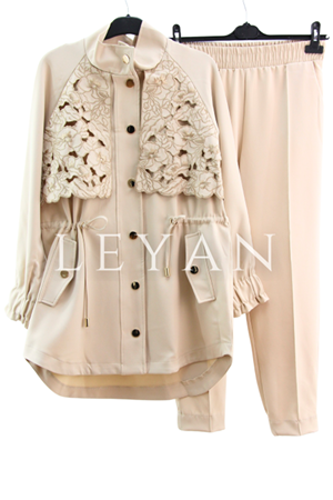 Missemramiss Brielle Dantel Garni Takım- LYN04348 Bej