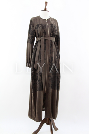 Orhan Store Astarlı Qupra Ferace- LYN04346 Kahve