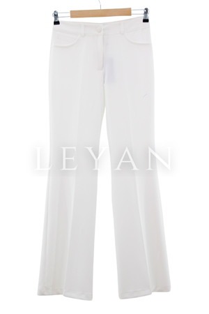 Sentez İspanyol Paça Pantolon- LYN01454 Beyaz