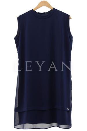 Rayon Detaylı Kolsuz Şifon İçlik- LYN01399  Lacivert