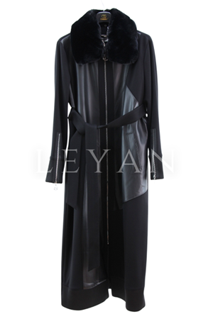 Orhan Store Deri Detaylı Fermuarlı Kap- LYN04365 Siyah