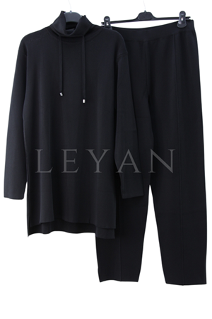 Nuss Balıkçı Yaka Takım- LYN04075 Siyah