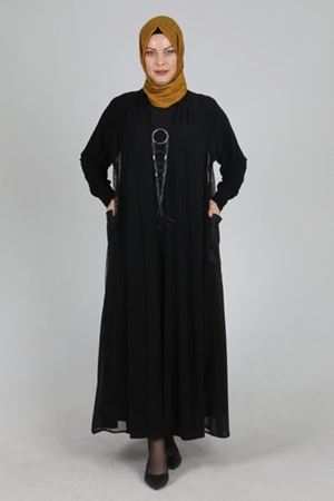 Behrem File Ceketli Elbise- LYN02213 Siyah