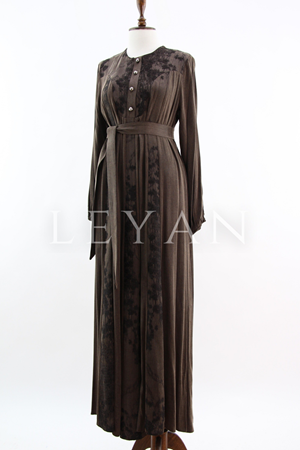 Orhan Store Elbise- LYN04404 Kahve