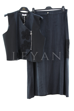Orhan Store Yelekli Takım- LYN04398 Siyah