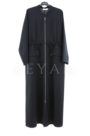 Dule Fermuarlı Krep Kap- LYN04421 Siyah