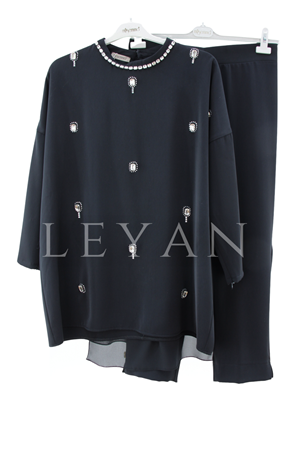 Müsemma Leylak Takım- LYN04422 Siyah