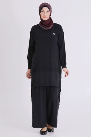 Behrem Büzgülü Takım- LYN04424 Siyah