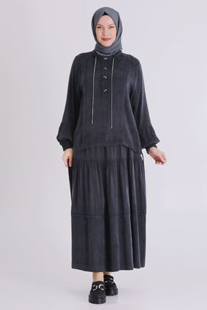 Behrem Qupra Etekli Takım- LYN04432 Siyah