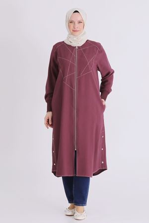 Behrem Çıtçıt Detaylı Kap- LYN04443 Bordo