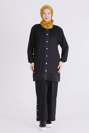 Behrem Çıtçıtlı Takım- LYN04445 Siyah