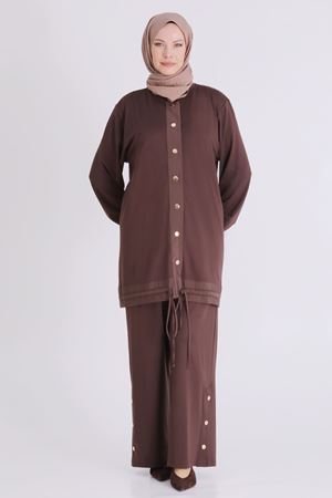 Behrem Çıtçıtlı Takım- LYN04445 Kahve