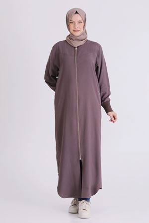 Behrem Çıtçıt Detaylı Ferace- LYN04449 Kakao