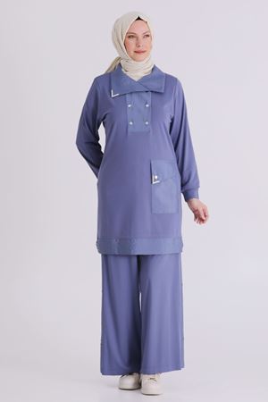 Behrem Paraşüt Detaylı Takım- LYN04371 Morcivert