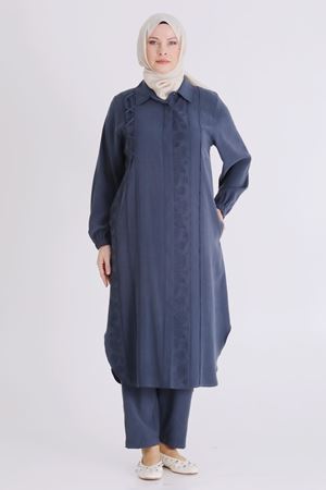 Behrem Nakışlı Takım-  LYN04390 Lacivert