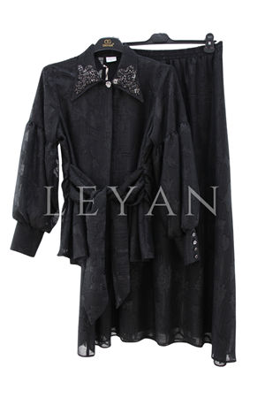 Orhan Store Tüllü Takım- LYN04467 Siyah