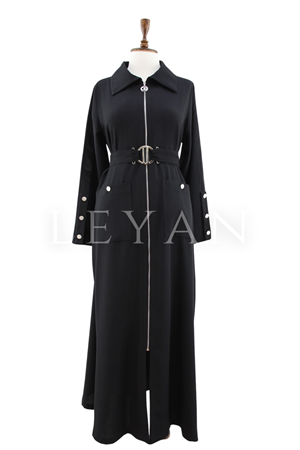 Orhan Store Kolları Şerit Detaylı Kap- LYN04481 Siyah