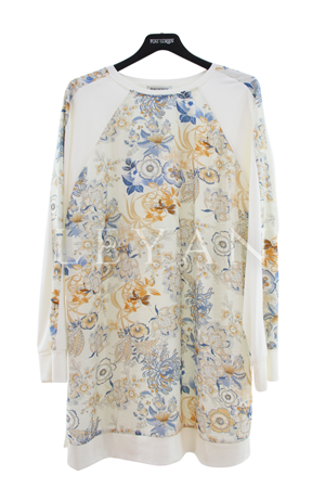 Fuat Gürşen Desenli Tunik- LYN04509 Bej