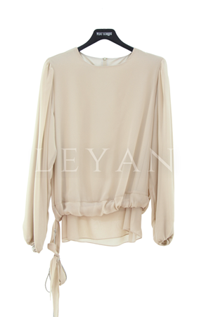 Fuat Gürşen Şifon Bluz- LYN04519 Bej
