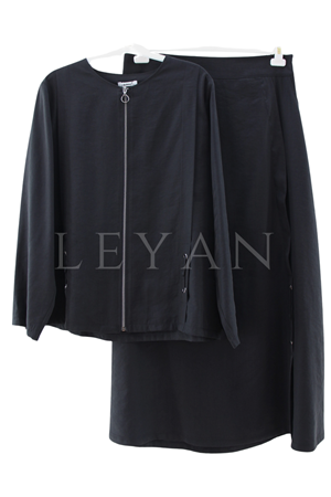 Defrina Fermuarlı Takım- LYN04549 Siyah