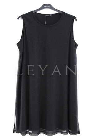 Femina Simli Tüllü İçlik- LYN04555 Siyah