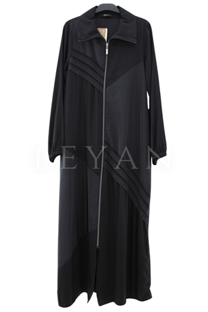 Micca Paraşüt Detaylı Ferace-LYN04644 Siyah