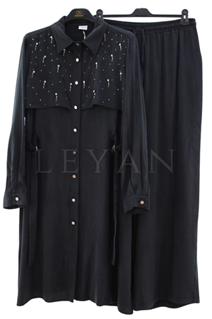 Orhan Store Pantolonlu Takım- LYN04669 Siyah