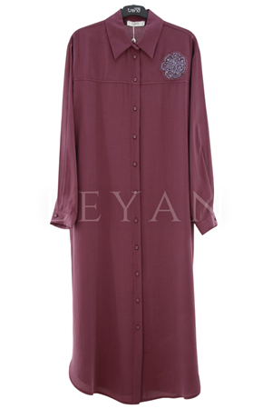 Armine Trend İşleme Detaylı Tunik-LYN04672 Vişne
