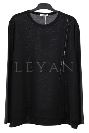 Defrina Taşlı Bluz-LYN04675 Siyah