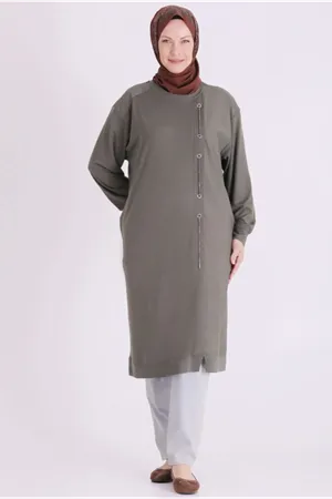 Behrem İpli Tunik-LYN04687 Yeşil