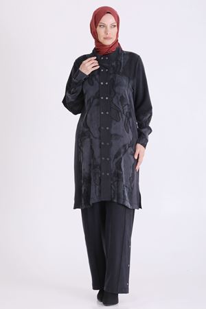 Behrem Qupra Detaylı Takım-LYN04701 Siyah