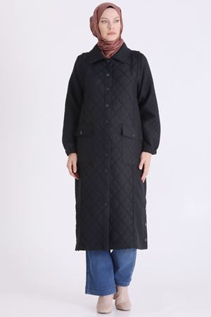 Behrem Çıtçıtlı Kapitone Kap-LYN04715 Siyah