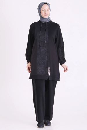 Behrem Pantolonlu Takım-LYN04724 Siyah