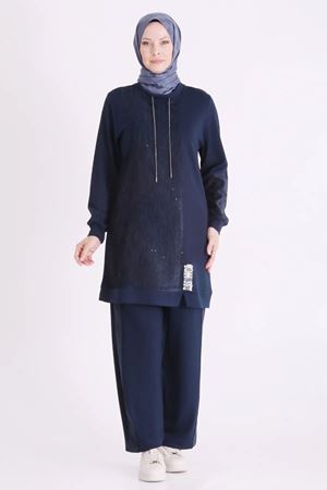 Behrem Pantolonlu Takım-LYN04724 Lacivert