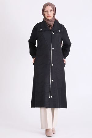 Behrem Brokar Detaylı Kap-LYN04748 Siyah