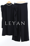 LYN01368 Taşlı Pantolonlu Takım Siyah