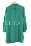 LYN01276 Tensel Kot Kumaş Gömlek Yeşil