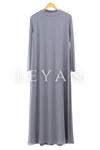 LYN01385 Şifon İçlik Elbise Gri