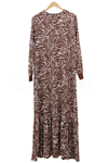 Desenli Bürümcük Elbise- LYN02099 Zebra - Kahve