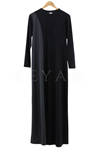 Orhan Nakış Detaylı Sandy Elbise- LYN02176 Siyah