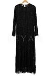 Dule Payetli Elbise- LYN01933 Siyah