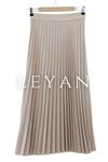 Beli Lastikli Piliseli  Krep Etek- LYN01270   Bej
