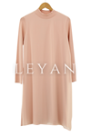 Önü Şifon Detaylı Penye Uzun Kollu İçlik- LYN01369  Somon