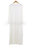 Kollu Penye Elbise- LYN01484  Ekru