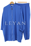 LYN01456  Cep Detaylı İkili Takım Saks