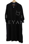 Femina Cep Detaylı Keten Gömlek- LYN02390 Siyah
