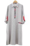 Femina Keten Taş Detaylı Gömlek- LYN02446 Gri
