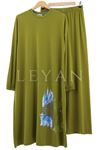 Taş Detaylı Penye Takım-LYN02511 Yağ Yeşili